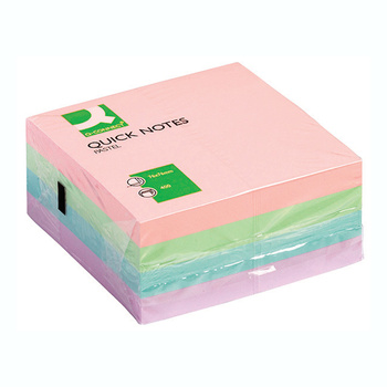 Karteczki samoprzylepne Q-Connect Brilliant kostka samoprzylepna 400 kartek pastel