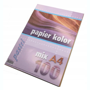 Papier ksero Kreska A4 80g mix 5 kolorów pastelowych 100 arkuszy