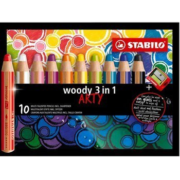 Kredki Stabilo Woody 3w1+temperówka 10 kolorów