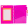 Kołozeszyt A4 w kratkę 200 stron Pukka Pad Project Book Neon różowy