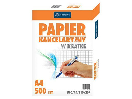 Papier kancelaryjny w kratkę A4 500 arkuszy Interdruk