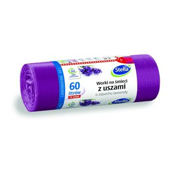 Worki na śmieci Stella 60 litrów LDPE o zapachu lawendy