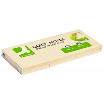 Karteczki samoprzylepne Q-Connect 100% recykling 100 kartek 38x51mm