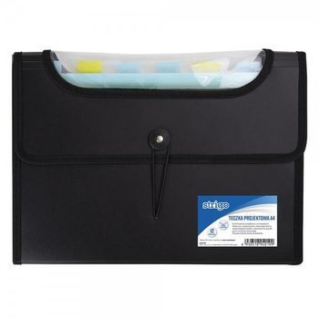 Teczka z 12 przekładkami Strigo VFile A4 PP projektowa czarny