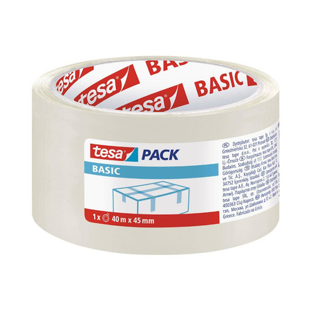Taśma pakowa Tesa Basic 40m x 45mm transparentna