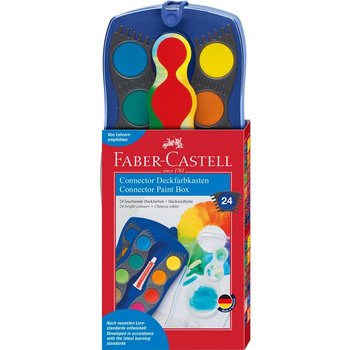 Farby szkolne Faber Castell Connector 12 kolorów w niebieskiej kasecie