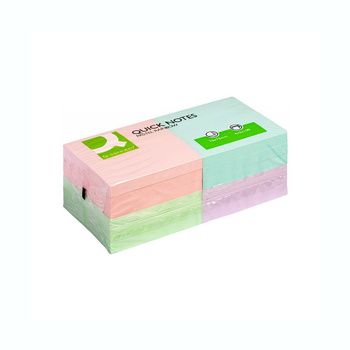 Karteczki samoprzylepne Q-Connect Rainbow 76x76mm 12x80 kartek pastel