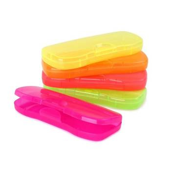 Piórnik plastikowy Panta Plast przezroczysty mix kolorów