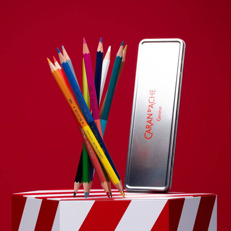 Kredki akwarelowe Caran d`Ache Prismalo Bicolor dwustronne 10/20 kolorów