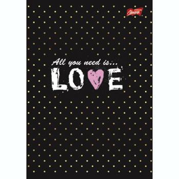 Zeszyt A5 w linię 60 kartek laminowany Golden Love Unipap