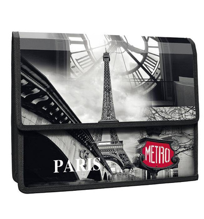 Teczka z klapą na rzepy Panta Plast PP Paris A4