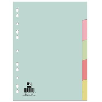 Przekładki do segregatora A4 5 kartek kartonowe kolorowe Q-Connect