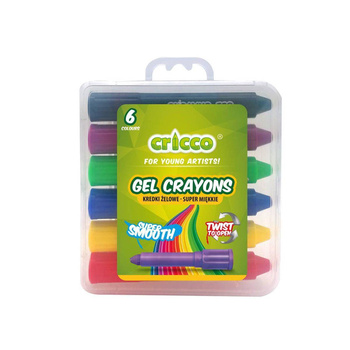 Kredki żelowe Cricco Twist 6 kolorów