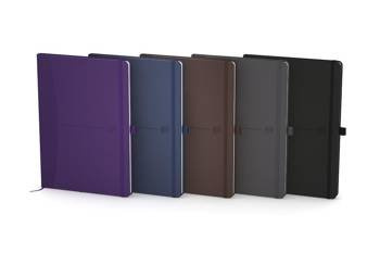 Brulion A5 80 kartek w kratkę ciemne kolory Signature Oxford