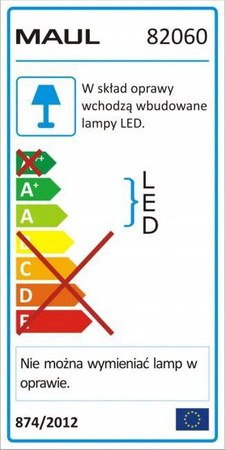 Lampka LED designerska Maul Solaris 10W srebrna