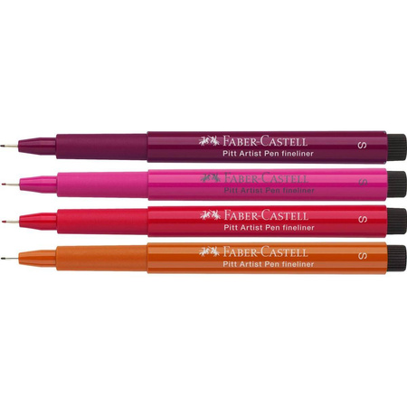 Pisaki Faber Castell Pitt Artist Pen Fineliner S 4 kolory