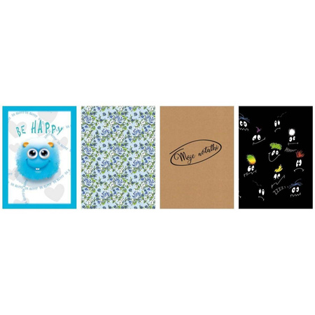 Kołonotatnik A6 64 kartki kratka Kreska