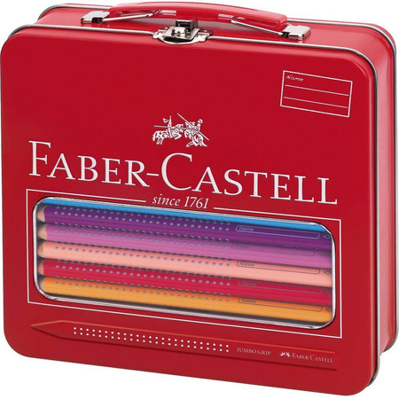 Zestaw do rysowania i malowania Faber Castell Jumbo Grip w walizce metalowej