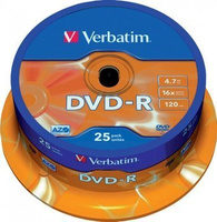 Płyta Verbatim DVD-R 4.7GB cake 25 sztuk