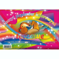 Zeszyt papierów kolorowych tęczowe A4
