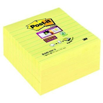 Karteczki samoprzylepne w linie 101x101mm Post-it 3M Super Sticky Z-notes XL 5x90 kartek