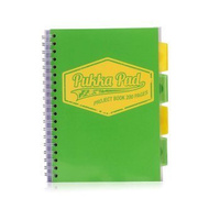 Kołozeszyt B5 w kratkę 200 stron Pukka Pad Project Book Neon zielony