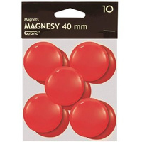 Magnesy Grand średnica 40mm 10 sztuk czerwony
