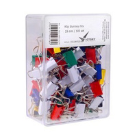 Klipsy biurowe kolorowe 19mm Victory Office a`100