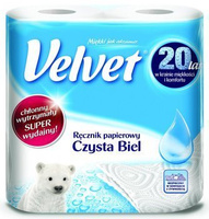 Ręczniki papierowe Velvet Czysta Biel 2 sztuki