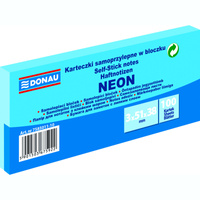 Karteczki samoprzylepne 38x51mm Donau neonowy niebieski neon