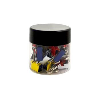 Klipsy biurowe kolorowe 19mm słoiczek Victory Office a`25