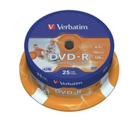 Płyta Verbatim DVD-R 4.7GB Printable cake 25 sztuk