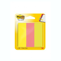 Zakładki indeksujące Post-it 3M neonowe 3 bloczki x 100 kartek 26x76 mm 671/3