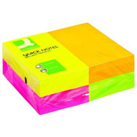 Karteczki samoprzylepne Q-Connect Rainbow 127x76mm 12x80 kartek neon