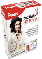 Pastele do tkanin 7 kolorów z torbą Pentel