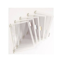 Panele prezentacyjne Tarifold otwierane od góry - 10 sztuk biały