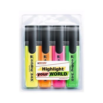 Zakreślacze Edding zestaw 6 sztuk