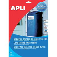 Etykiety samoprzylepne Apli poliestrowe transparentne 70x37mm