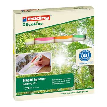 Zakreślacze Edding ekologiczne 4 sztuki