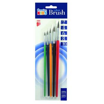 Pędzelki do farb nr 2 4 6 8 10 Ico blister