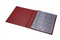 Wizytownik książkowy na 400 wizytówek skóropodobny Panta Plast bordowy