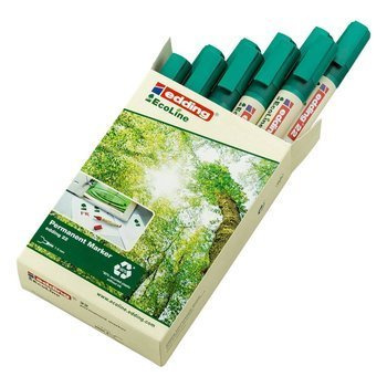 Marker permanentny Edding ekologiczny ścięta końcówka zielony