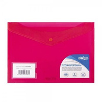 Teczka kopertowa Strigo A4 210x297mm PP pozioma różowy