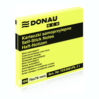 Karteczki samoprzylepne 76x76mm Donau Eco