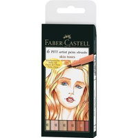 Zestaw pisaków Pitt Artist Pen Skin Faber Castell 6 sztuk