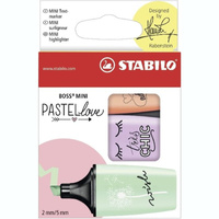 Mini zakreślacze pastelowe Stabilo Boss Pastellove 3 sztuki
