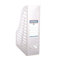 Pojemnik na dokumenty A4 plastikowy 85mm ażurowy składany Donau biały