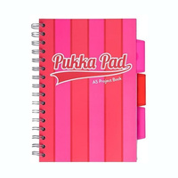 Kołozeszyt A5 w kratkę Pukka Pad Project Book Vogue różowy