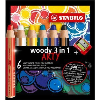 Kredki Stabilo Woody 3w1 + temperówka 6 kolorów