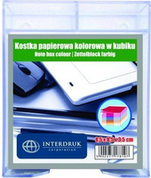 Kolorowe karteczki biurowe 85x85mm nieklejone w pudełku Interdruk
